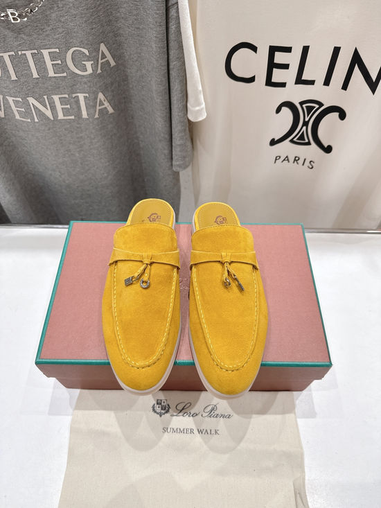 Loro Piana Classic Suede Mules Comfortable Non-slip Casual Daily Shoes