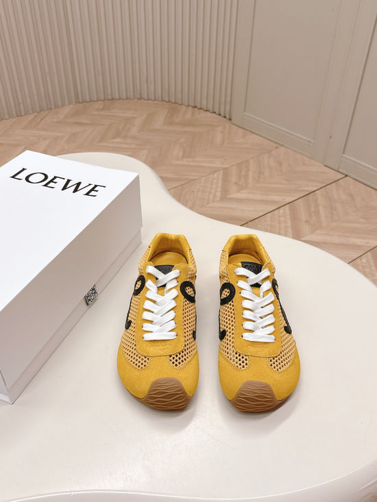 Loewe Asymmetric Toe Breathable Mesh Casual Sneakers