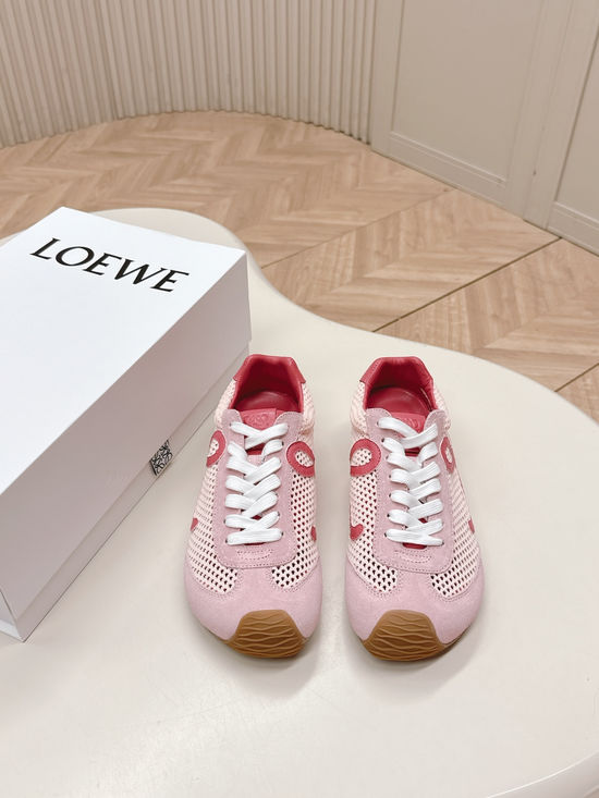 Loewe Asymmetric Toe Breathable Mesh Casual Sneakers