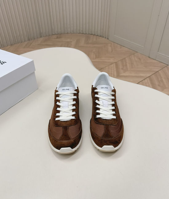 Celine Comfortable Suede Fabric Casual Athletic Sneakers
