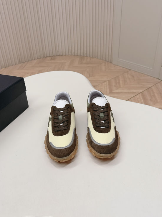 Chanel Color-block Leather Platform Casual Sneakers Comfortable