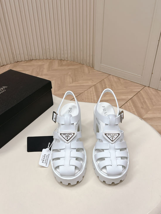 Prada Cut Out Upper Comfortable Non Slip Casual Sandals