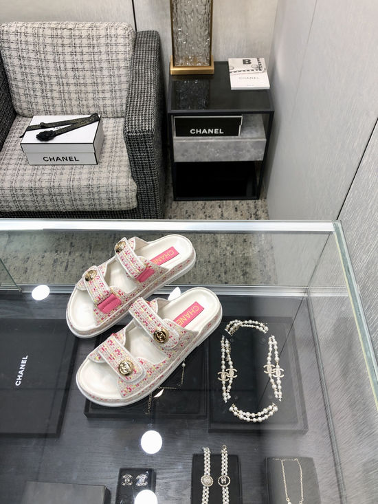 Prada Woven Fabric Hook And Loop Slides
