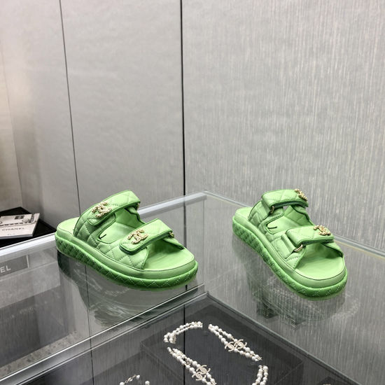 Hermes Sheepskin Upper Hook And Loop Sandals