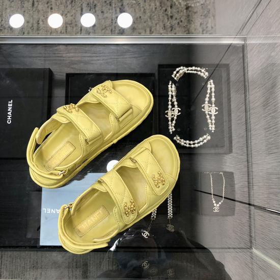 Hermes Sheepskin Upper Hook And Loop Sandals