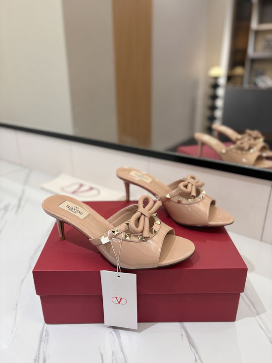 Valentino Studded Bow Decor Stiletto Heel Dress Sandals