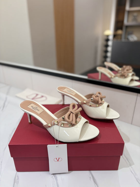 Valentino Studded Bow Decor Stiletto Heel Dress Sandals