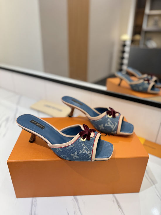 Louis Vuitton Elegant Open-Toe Sandals with Premium Materials and Custom Heel