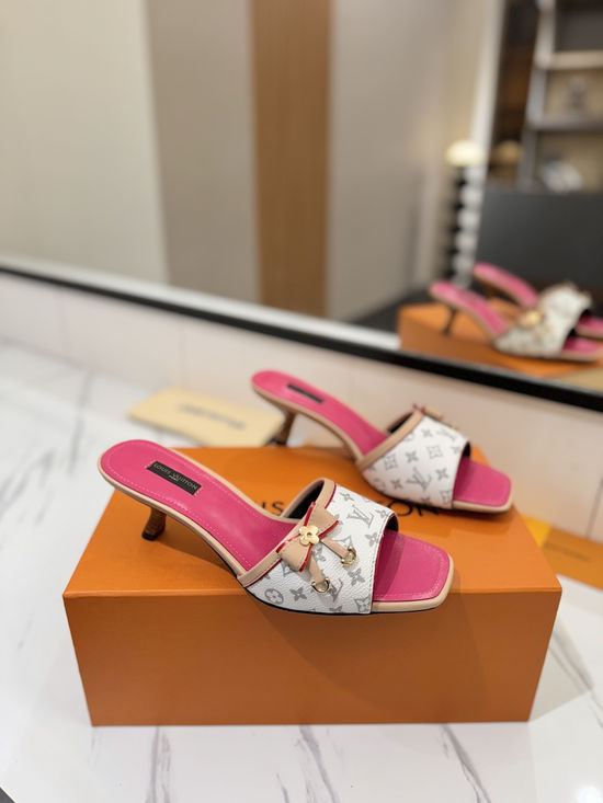 Louis Vuitton Elegant Open-Toe Sandals with Premium Materials and Custom Heel