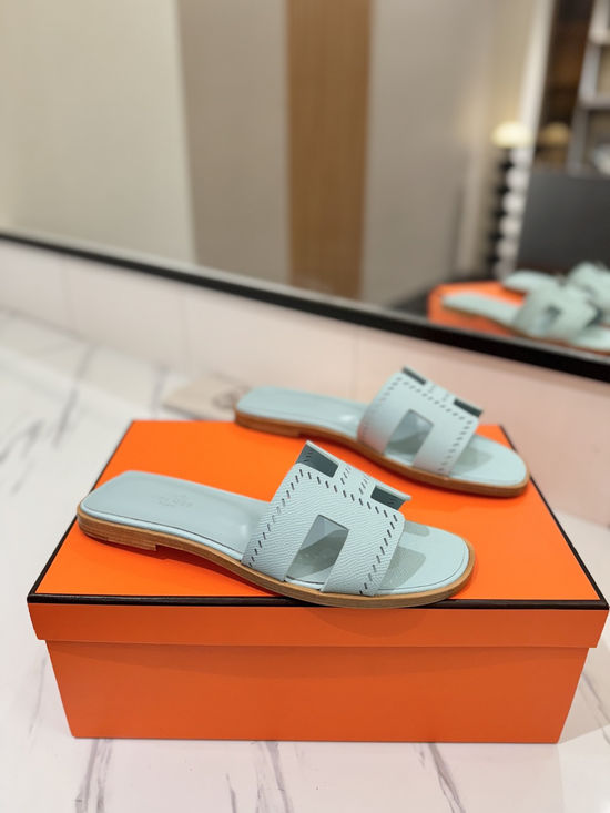 Hermes Printed Epsom Cowhide Leather Welted Sole Classic Shoes