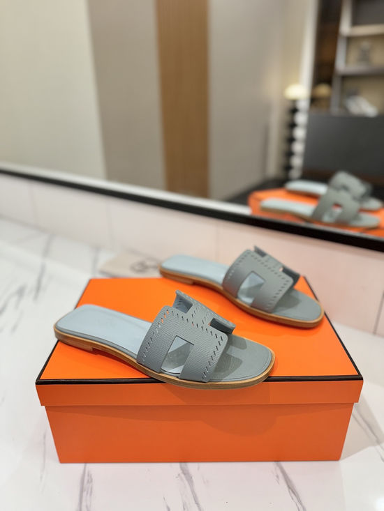 Hermes Printed Epsom Cowhide Leather Welted Sole Classic Shoes