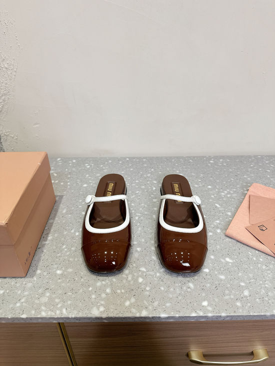 Miu Miu Chic Block-heeled Mary Jane Slippers