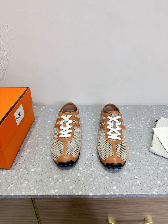 Hermes Breathable Mesh Casual Sneakers Non-slip Lightweight Sole