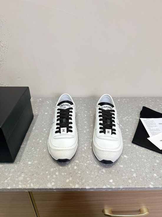 Chanel Classic Leather Casual Walking Comfortable Sneakers