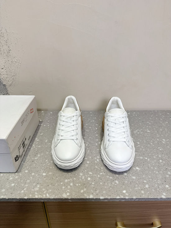 Jimmy Choo Multi-faceted Cut Glitter Casual Sneakers With Rubber Sole