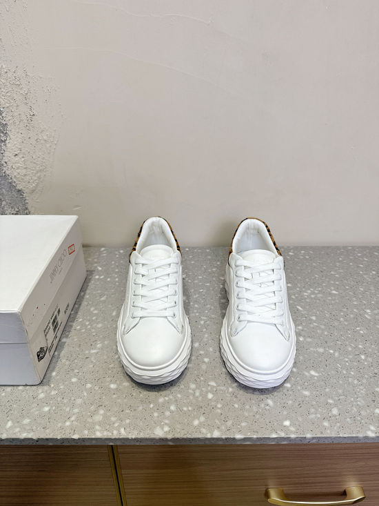 Jimmy Choo Multi-faceted Cut Glitter Casual Sneakers With Rubber Sole