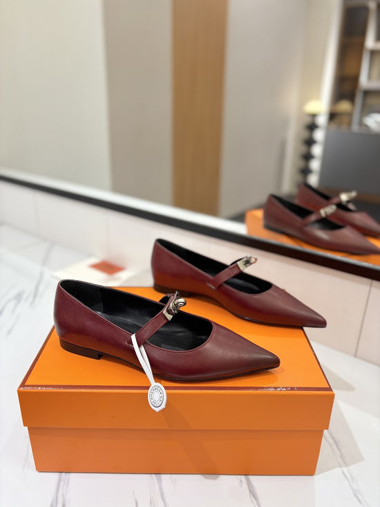 Hermes Soft Sheepskin Leather Sole Premium Casual Shoes