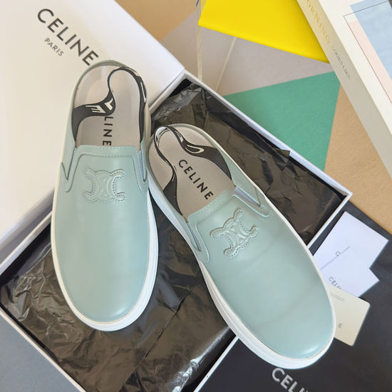 Celine Genuine Leather Thick Sole Casual Sneakers