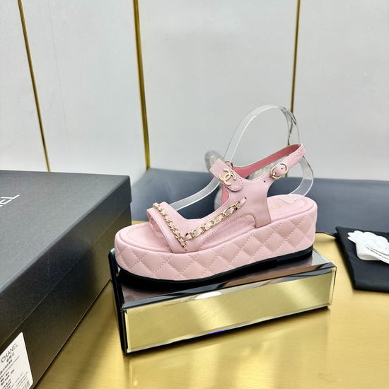 Chanel Vintage Retro Round Toe Block Heel Backless Sandals