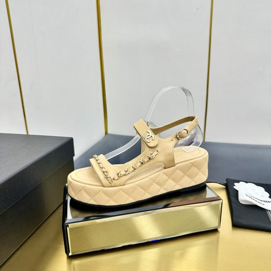 Chanel Vintage Retro Round Toe Block Heel Backless Sandals