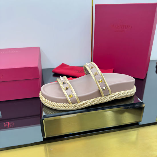 Valentino Top-tier Rivet Woven Sandals with Luxury Feel