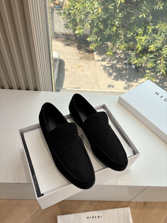 Hermes Loose Fit Suede Loafers Slip On Soft Comfortable Casual Shoes