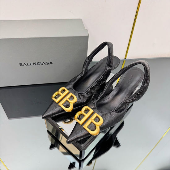 Balenciaga Elegant Pointed Toe High Heel Dress Shoes