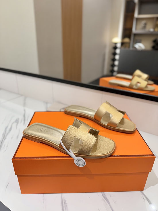 Hermes Epsom Cowhide Leather Welted Sole Comfortable Classic Shoes
