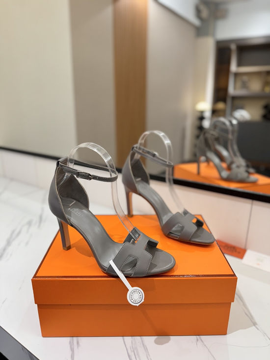 Hermes Premium Smooth Leather High Heel Comfort Shoes