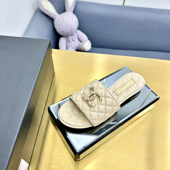 Chanel Woven Flat Slide Sandals Soft Comfortable Daily Wear