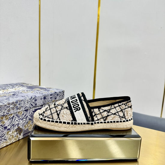Christian Dior Embroidered Espadrilles Casual Lightweight Flat Shoes