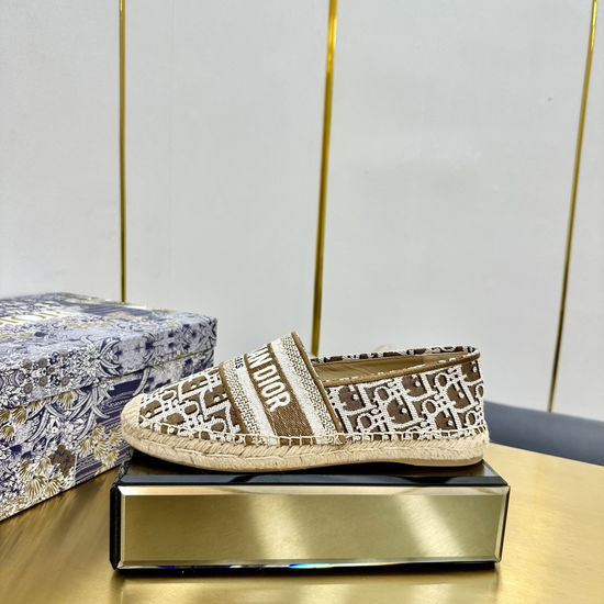 Christian Dior Embroidered Espadrilles Casual Lightweight Flat Shoes