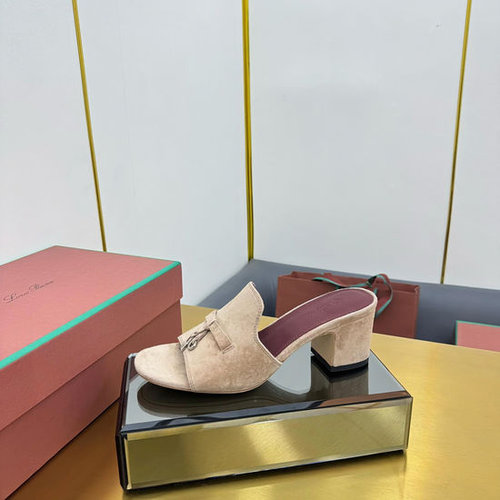 Loro Piana Knit Upper Slippers with Sheepskin Lining and Leather Sole