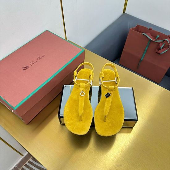Loro Piana Soft Suede Slides Cashmere Lining Silk Insole Genuine Leather Sole