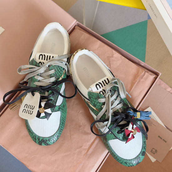Miu Miu Lightweight Breathable Casual Sneakers with Soft Non-Slip Soles