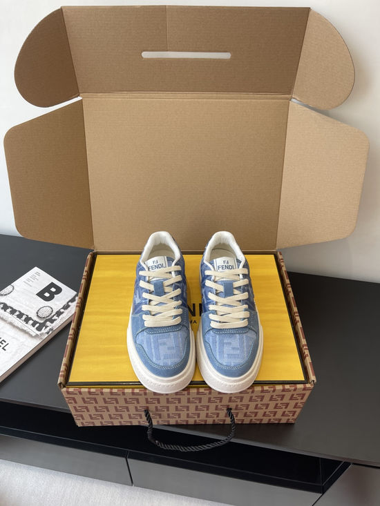 Fendi Thick Sole Leather Skate Shoes Comfortable Casual Daily Footwear