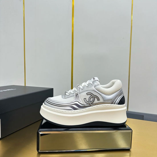 Chanel Classic Two Tone Casual Sneakers Premium Leather Comfortable Shoes