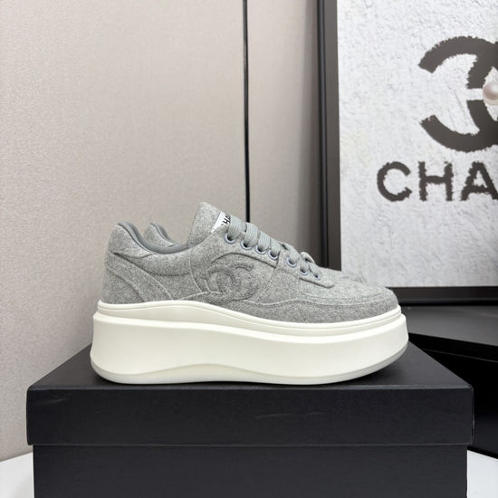 Chanel Premium Casual Sneakers with Embroidered Upper Design