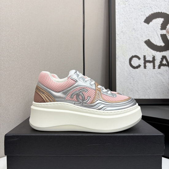 Chanel Stylish Mixed-Material Fashion Sneakers for Daily Wear