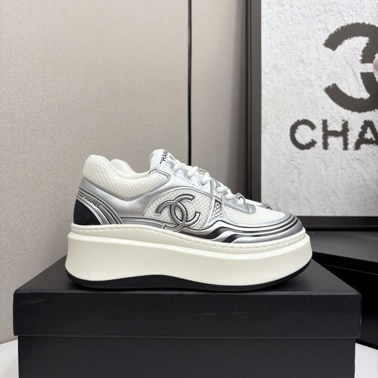 Chanel Stylish Mixed-Material Fashion Sneakers for Daily Wear
