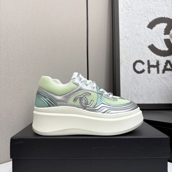 Chanel Stylish Mixed-Material Fashion Sneakers for Daily Wear
