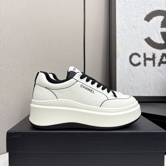 Chanel Premium Casual Sneakers with Embroidered Upper Design