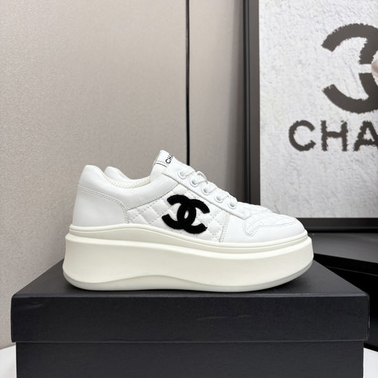 Chanel Premium Casual Sneakers with Embroidered Upper Design