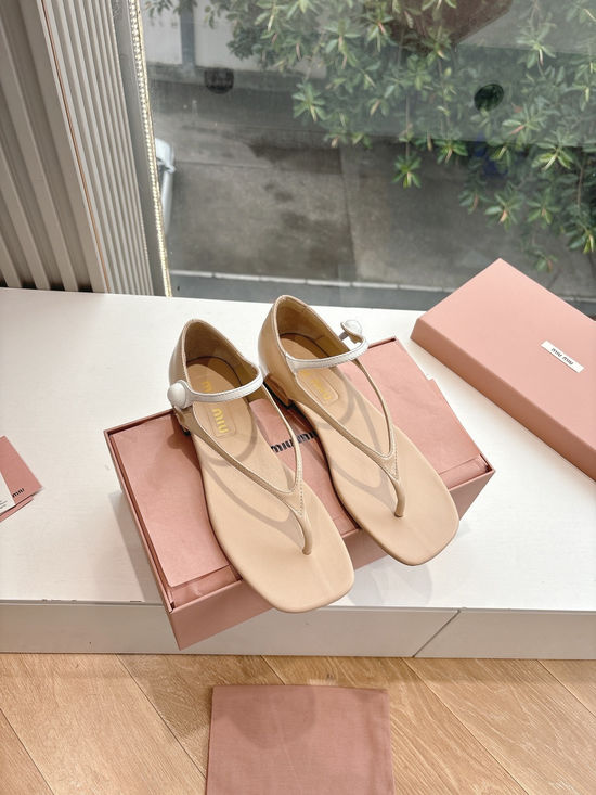 Miu Miu Stylish Flip Flop Sandals with Premium Quality