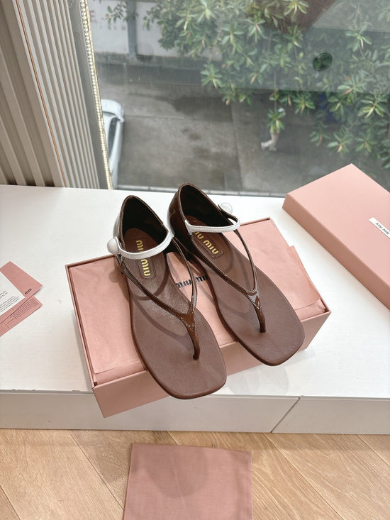 Miu Miu Stylish Flip Flop Sandals with Premium Quality
