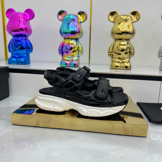 Chanel Casual Velcro Beach Sandals Soft Comfortable Sole