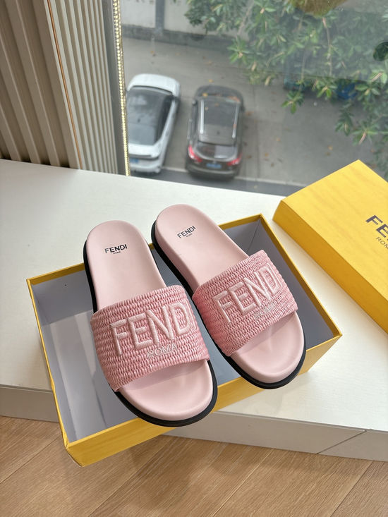 Fendi Premium Woven Casual Slippers with Soft Lining