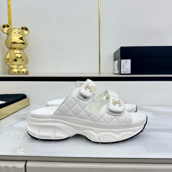 Chanel Casual Velcro Beach Sandals Soft Comfortable Sole