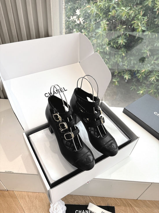 Chanel Genuine Leather Slingback Comfortable Casual Shoes