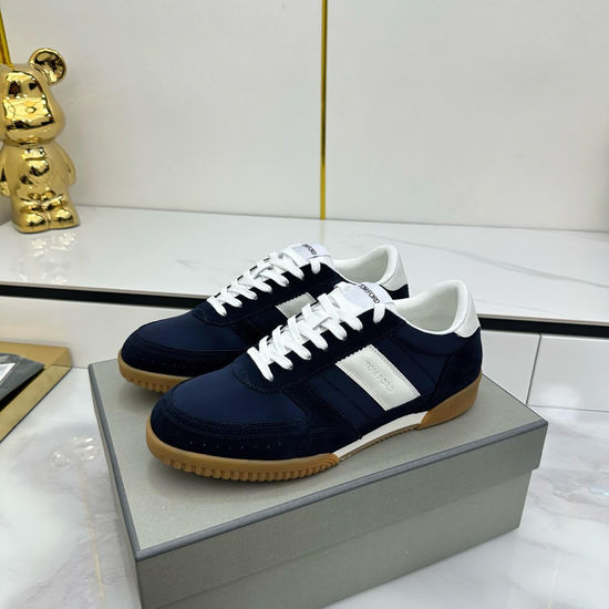 Tom Ford Suede And Leather Stitched Casual Sneakers